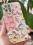 Apple iPhone 16 Plus Kılıf Renk Değiştiren Taşlı Kamera Lens Korumalı Pembe Çiçek Desenli Darbe Emici 5
