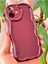 Apple iPhone 16 Plus Uyumlu Kılıf Kamera Korumalı Dalga Kenarlı Darbe Emici Bordo Silikon Kapak 1
