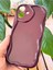 Apple iPhone 16 Plus Uyumlu Kılıf Kamera Korumalı Dalga Kenarlı Darbe Emici Bordo Silikon Kapak 2