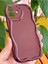 Apple iPhone 16 Plus Uyumlu Kılıf Kamera Korumalı Dalga Kenarlı Darbe Emici Bordo Silikon Kapak 3