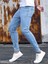 Erkek Casual Normal Bel Jean Kot Pantolon 4