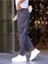 Erkek Örme Kumaş Rahat Geniş Kalıp Casual Jogger Pantolon 3