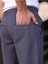 Erkek Örme Kumaş Rahat Geniş Kalıp Casual Jogger Pantolon 4