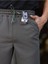 Erkek Örme Kumaş Rahat Geniş Kalıp Casual Jogger Pantolon 4