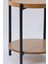 Ikili Sehpa Seti – Orta Sehpa 80X42 cm & Yan Sehpa 48X59 Cm, Mdf Tabla, Siyah Metal Gövde 4