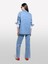 %100 Pamuk Baskılı Normal Bel Geniş Paça Denim Pantolon Kadın Buz Mavisi Denim Pantolon - 325P43Y3LE04F 3