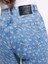 %100 Pamuk Baskılı Normal Bel Geniş Paça Denim Pantolon Kadın Buz Mavisi Denim Pantolon - 325P43Y3LE04F 5