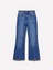 Pamuk Karışımlı Yüksek Bel Ispanyol Paça Denim Pantolon Kadın Buz Mavisi Denim Pantolon - 325P4MCPLE043 3
