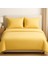 Çift Kişilik Pamuk Nevresim Takımı 200 x 220 cm , Lastikli Çarşaflı Set, Pastel Sarı 2