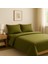 Çift Kişilik Pamuk Nevresim Takımı 200 x 220 cm , Lastikli Çarşaflı Set, Zeytin Yeşili 1