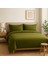 Çift Kişilik Pamuk Nevresim Takımı 200 x 220 cm , Lastikli Çarşaflı Set, Zeytin Yeşili 2