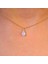 0,60CT Pembe Quarz 0,10CT Pırlanta(Signity) Taşlı Modern Gümüş Kolye-925 Ayar Hediye Gümüş Kolye 1