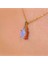0,60CT Pembe Quarz 0,10CT Pırlanta(Signity) Taşlı Modern Gümüş Kolye-925 Ayar Hediye Gümüş Kolye 2