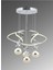 Avize LED 4top Gümüş Taşlı Dron 2558 1