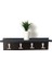 Modern Antrasit Duvara Monte Duvar Rafı Askılığı 4 Kancalı (80CMX15CM) 1