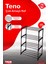 - Teno Çok Amaçlı Raf - 4 Katlı Metal Ayakkabılık - Organizer - Kitaplık - Çamaşır Kurutmalık - Düzenleyici - Çiçeklik - Raf - 1
