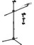 180CM Maksimum Uzunluk Mikrofon Standı Multi Fonksiyonel 2in1 Microphone ve Telefon Stant Katlanabilir Açısı Ayarlanabilir Zemin Üstü - Model 103 1