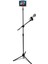190CM Maksimum Uzunluk Mikrofon Standı Multi Fonksiyonel 2in1 Microphone ve Tablet Stant Katlanabilir Açısı Ayarlanabilir Zemin Üstü - Model 103SP 1