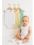 3’lü Beyaz-Sarı-Yeşil Bebek Zıbın Seti | Pamuklu Kolsuz Çıtçıtlı Yazlık Body | Unisex Bebek Badi 1