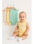 3’lü Bej-Sarı-Yeşil Bebek Zıbın Seti | Pamuklu Kolsuz Çıtçıtlı Yazlık Body | Unisex Bebek Badi 1