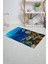 Banyo Halısı Dijital Baskılı Banyo Paspası 50X80 Polyester Kaymaz Tabanlı Duş Paspası Aquarium 1