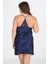 Aria's Closet 2'li Lacivert Sabahlık Takımı Bigsize 6215 1