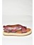 U973264507 Bordo Yılan Baskı Kadın Sandalet 5