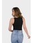 Kadın Şeffaf Askılı Siyah Kaşkorse Yazlık Şık Body Crop 3