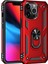 Apple iPhone 13 Pro Max Kılıf Sofya Yüzüklü Silikon Kapak - Kırmızı Zrnet 1