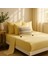 %100 Pamuk Lastikli Çarşaf Çift Kişilik Fitted Çarşaf Takımı 160X200 Cm, 2 Adet Yastık Kılıfı, Sarı 1