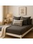%100 Pamuk Lastikli Çarşaf Çift Kişilik Fitted Çarşaf Takımı 160X200 Cm, 2 Adet Yastık Kılıfı, Antrasit 1