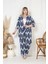 Desenli Kimono Hırkalı 2li Alt Üst Takım Bürümcük Kumaş Yazlık 2xl-6xl Oversize 1