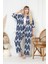 Desenli Kimono Hırkalı 2li Alt Üst Takım Bürümcük Kumaş Yazlık 2xl-6xl Oversize 3