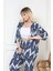 Desenli Kimono Hırkalı 2li Alt Üst Takım Bürümcük Kumaş Yazlık 2xl-6xl Oversize 5