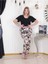 Bambu 2'li Kombin Dantelli Pijama Takımı Geniş Paça 1