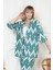 Desenli Kimono Hırkalı 2li Alt Üst Takım Bürümcük Kumaş Yazlık 2xl-6xl Oversize 5