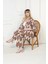 Desenli Kimono Hırkalı 2li Alt Üst Takım Bürümcük Kumaş Yazlık 2xl-6xl Oversize 5