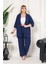 Kimono Hırkalı 2'li Alt Üst Takım Bürümcük Kumaş Yazlık Oversize 1