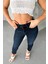 Blue Black Kadın Likralı Boyfriend Jean Yüksek Bel Esnek Kot Pantolon MABEL-2021 3