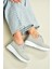 U702101204 Gri Kumaş Spor Ayakkabı Sneakers 1