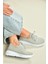 U702101204 Gri Kumaş Spor Ayakkabı Sneakers 2