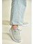 U702101204 Gri Kumaş Spor Ayakkabı Sneakers 3