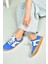 U652857302 Saks Mavi Süet Kadın Spor Ayakkabı Sneakers 1