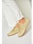 U312311602 Bej Hakiki Deri Süet Kadın Spor Ayakkabı Sneakers 3