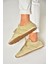 U312311602 Bej Hakiki Deri Süet Kadın Spor Ayakkabı Sneakers 5