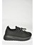U702101204 Siyah/siyah Kumaş Spor Ayakkabı Sneakers 5