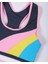 Kız Çocuk Füme Renk Yüzücü Alt-Üst Şortlu Takım Mayo Bikini 3