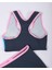 Kız Çocuk Füme Renk Yüzücü Alt-Üst Şortlu Takım Mayo Bikini 4
