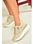 U702020709 Bej Kalın Tabanlı Spor Ayakkabı Sneakers 1
