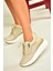 U702020709 Bej Kalın Tabanlı Spor Ayakkabı Sneakers 2
